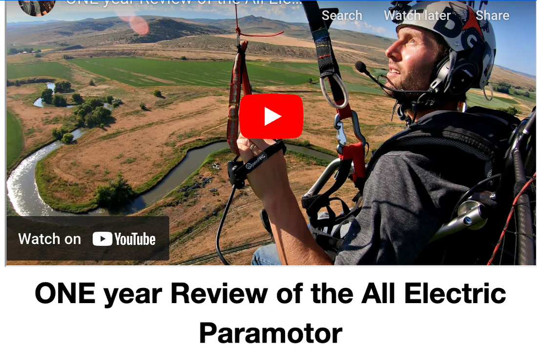 ONE year Review of the All Electric Paramotor